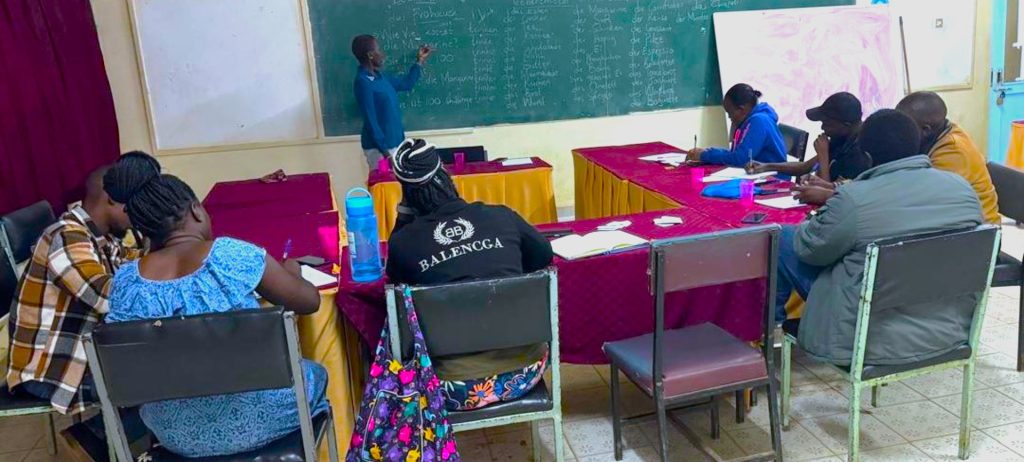 Students attending a lesson